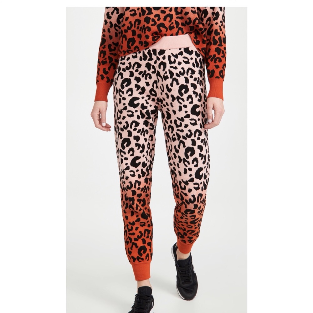 NEW 525 Leopard dip dye knit Joggers NWT